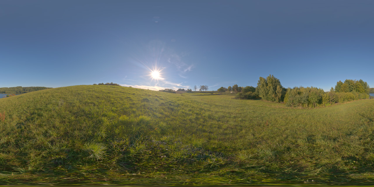 Meadow hill at lake  - HDRIs - Nature