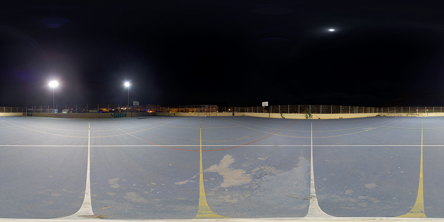 Basketball court at night  - Free HDRI Maps - Freebies