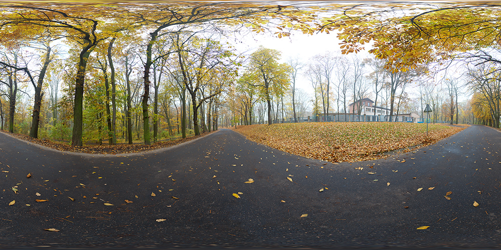 Gray autumn road  - HDRIs - Roads
