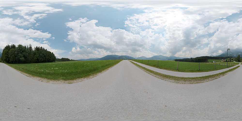 Road through farmlands  - HDRI Maps - Roads
