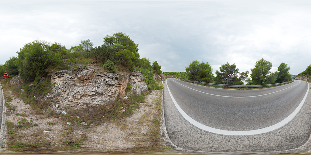 Curvy road at Adriatic Coast  - HDRIs - Roads