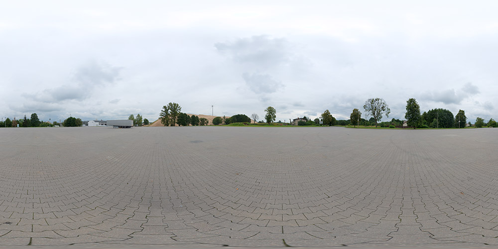 Parking lot by factory  - HDRIs - Urban
