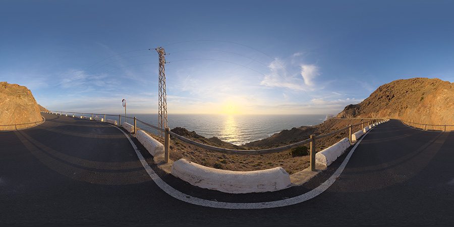 Cabo de Gata curvy road  - HDRIs - Roads