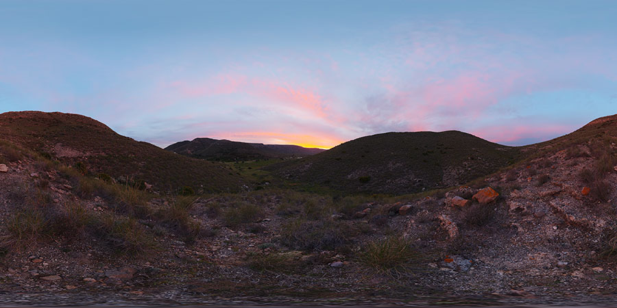 Sunset at Rambla del Plomo  - HDRI Maps - Nature