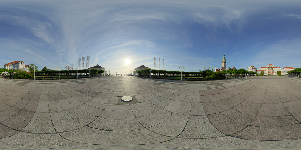 Morning on the Square in resort town  - Free HDRI Maps - Freebies