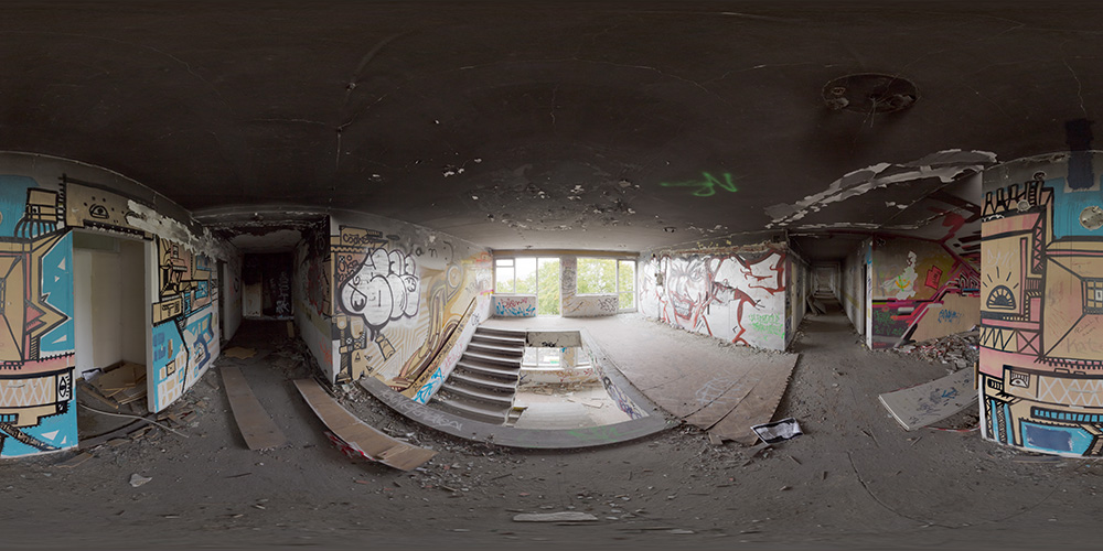 Abandoned sanatorium - staircase  - Free HDRI Maps - Freebies