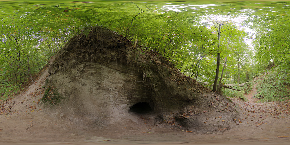 Cave entry in the forest  - Free HDRI Maps - Freebies