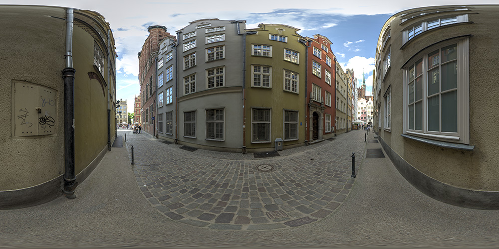 Narrow street in Gdansk  - Free HDRI Maps - Freebies