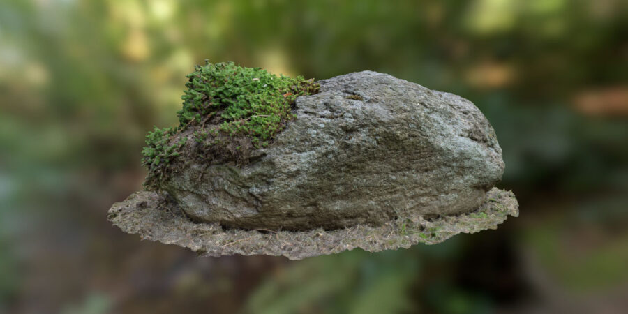 download free 3d scanned mossy stone