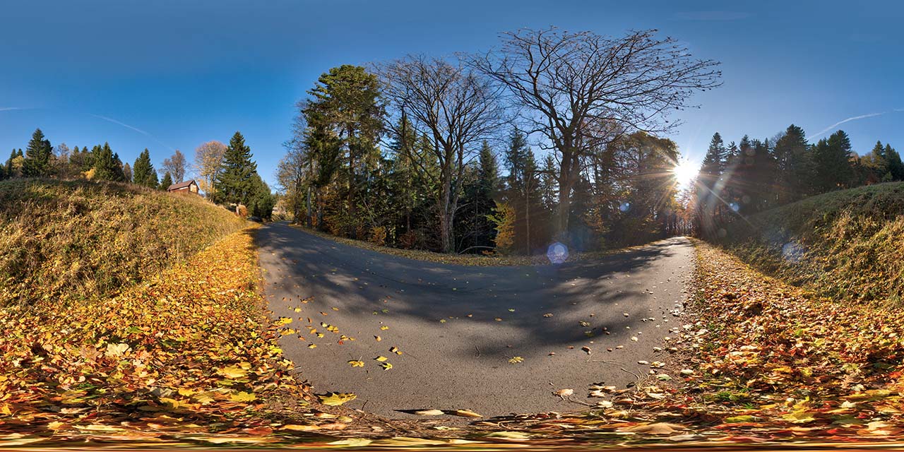 Autumn mountain road  - Free HDRI Maps - Freebies