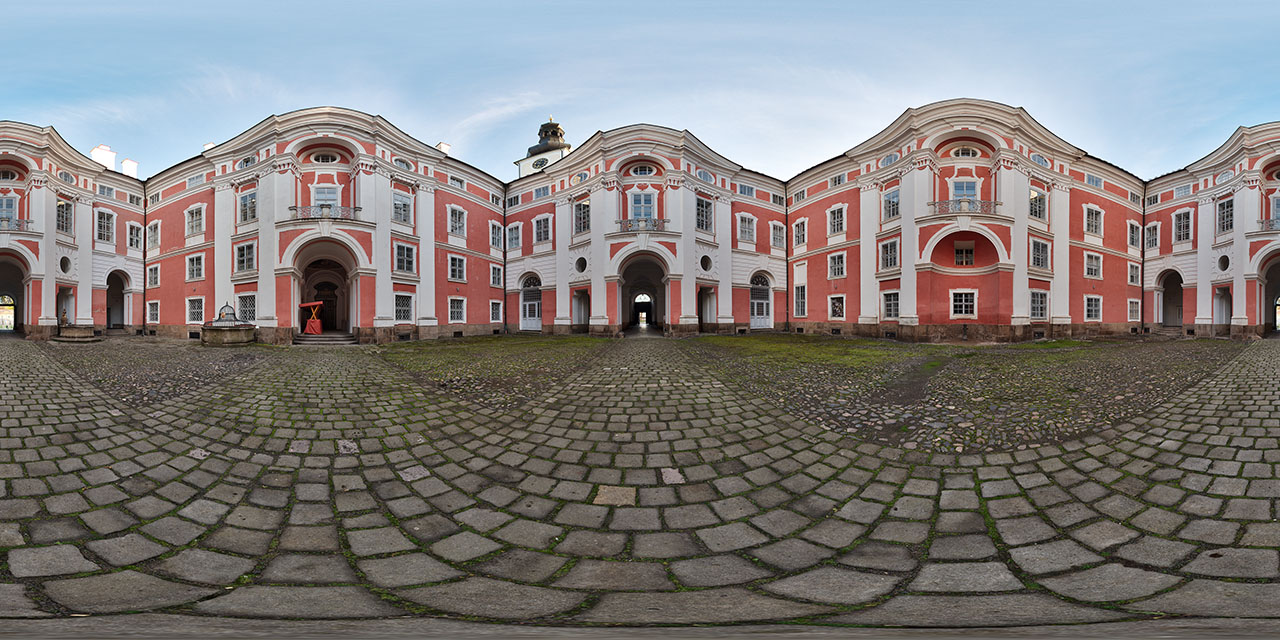 Broumov Monastery Courtyard  - HDRI Maps - Urban