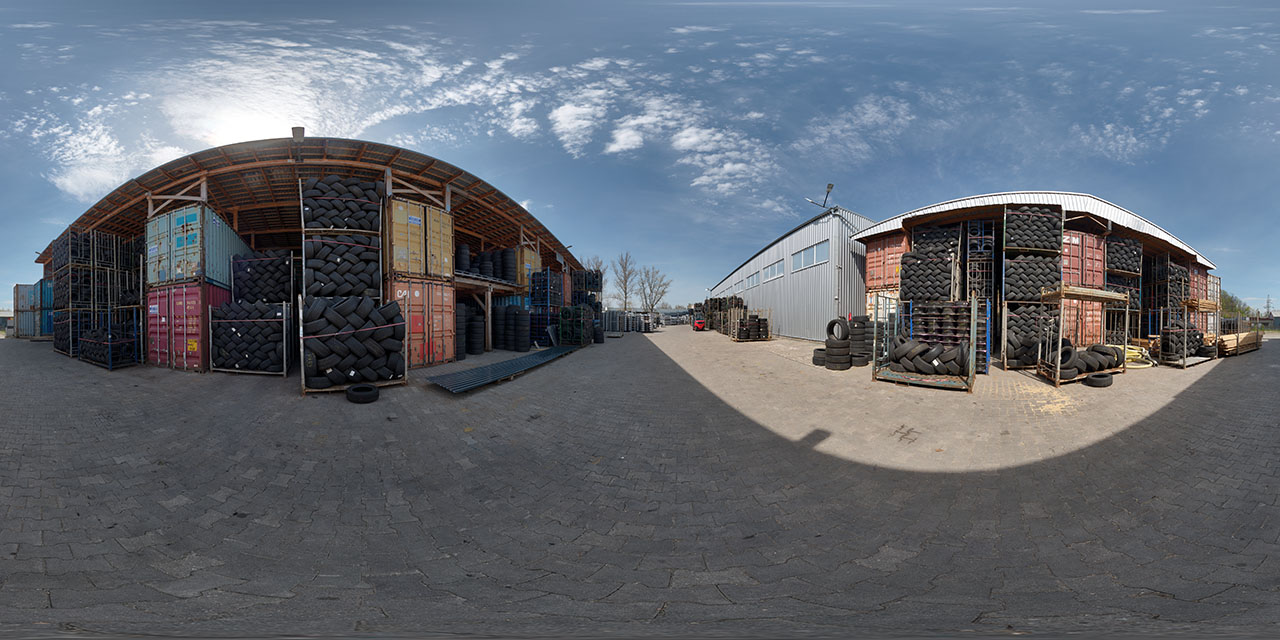 Tires storehouse backyard  - HDRIs - Urban