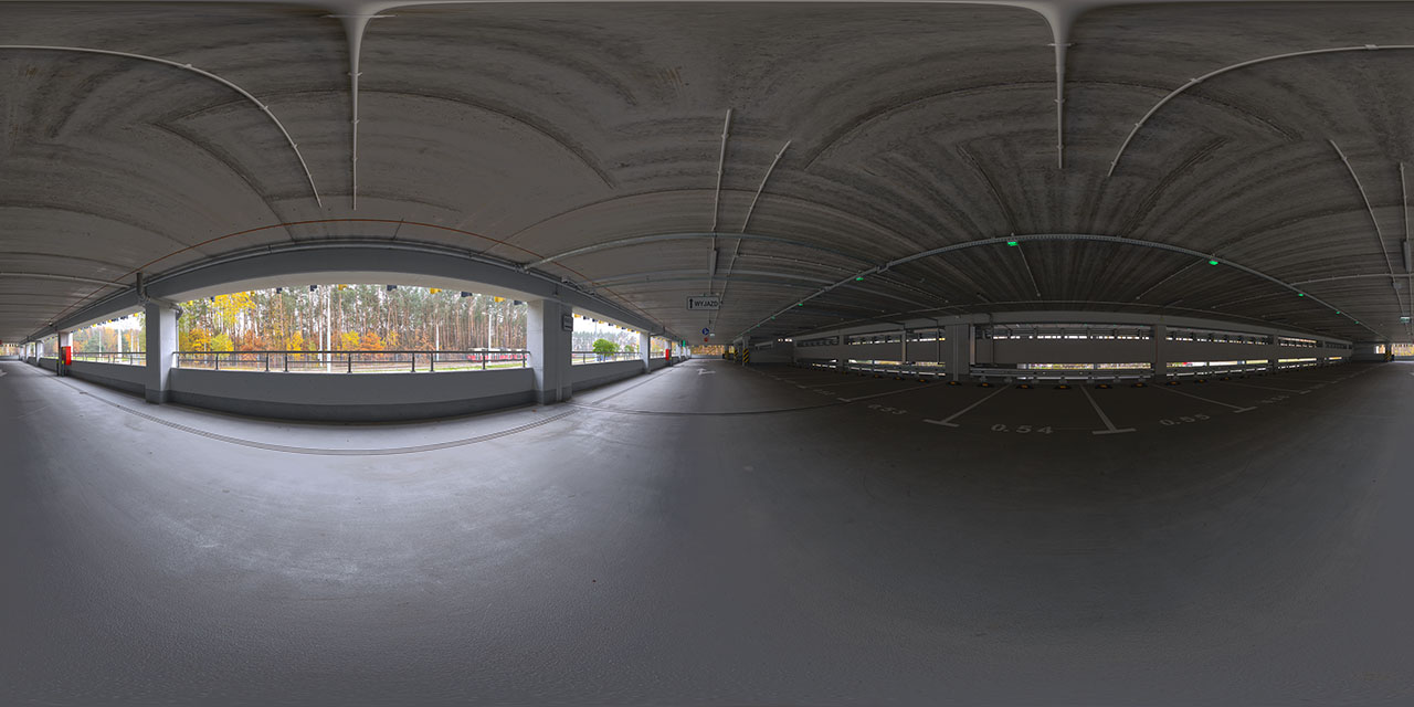Park and Ride Garage 1  - HDRIs - Roofed - Urban