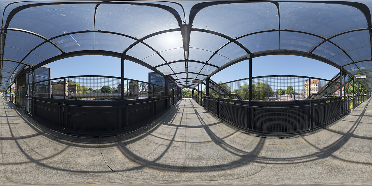 Tram footbridge  - HDRIs - Roofed