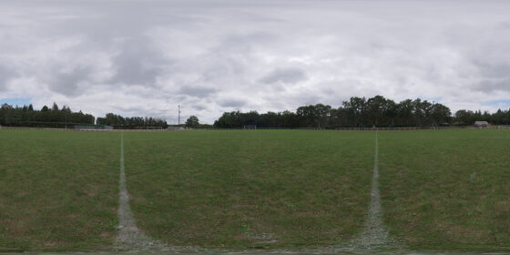 Football pitch grass hdri map in Bretagne overcast