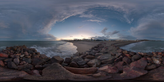 Free dusk vera beach hdri map spain