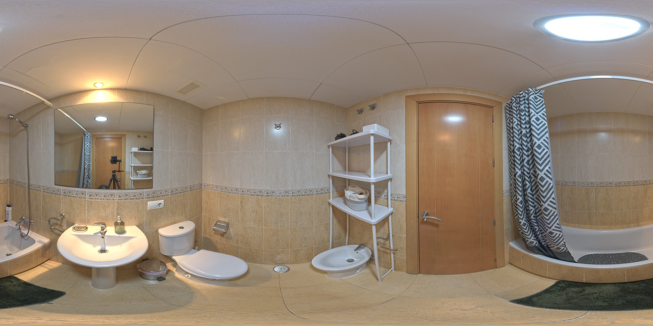 Warmly Lit Bathroom Interior  - Free HDRI Maps - Freebies