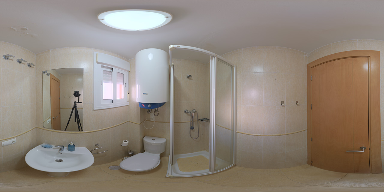 Bathroom Interior with Shower and Boiler  - Free HDRI Maps - Freebies