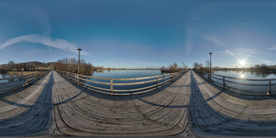 winter free pier by lake hdri