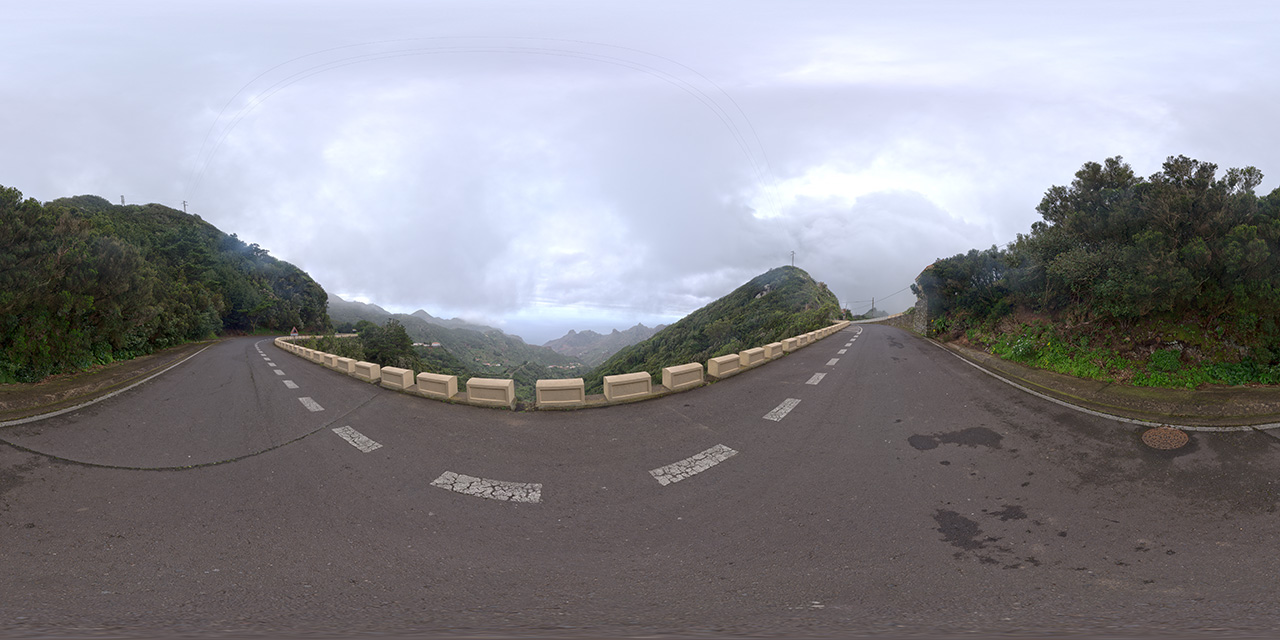 Foggy Mountain Road - Anaga  - HDRIs - Roads