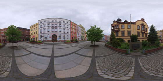 Market square in Nowa Ruda (Neurode) hdri map