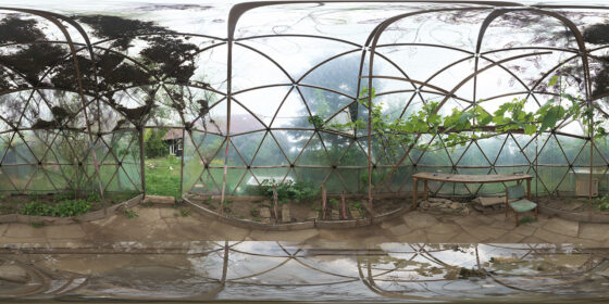 Inside garden dome
