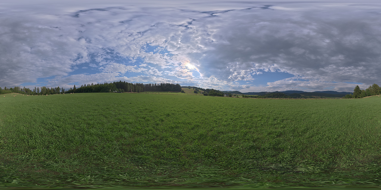 Sunny-Cloudy Jawornik Meadow  - Free HDRI Maps - Freebies