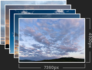 HDRI sky backplate in raw format